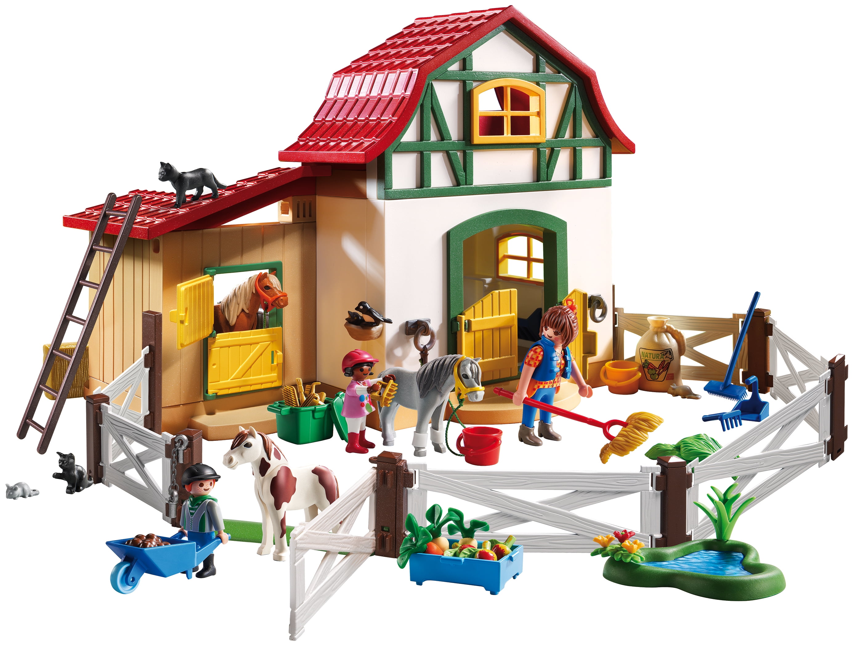 Playmobil Paddock fences with horse blanket NEW extras for farm/stables sets 
