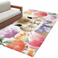 thumbnail image 6 of Easter Bunny Area Rug 3x5 Washable Rug Non Slip Spring Tulips Vintage Botanical Pastoral Large Area Rug Indoor Floor Carpet for Entryway Bedroom Kitchen Living Room Home Office Dining Room Nursery, 6 of 8