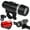 A, variant on Dnogom Bike Light Set with Front LED Headlight & Rear Flash Light & Handlebar Bell, 7-Mode Rear Light for Night Riding,Bicycle Accessories(Tool-Free Mount)