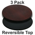 thumbnail image 2 of Flash Furniture 3 Pack 30'' Round Table Top with Black or Mahogany Reversible Laminate Top, 2 of 4