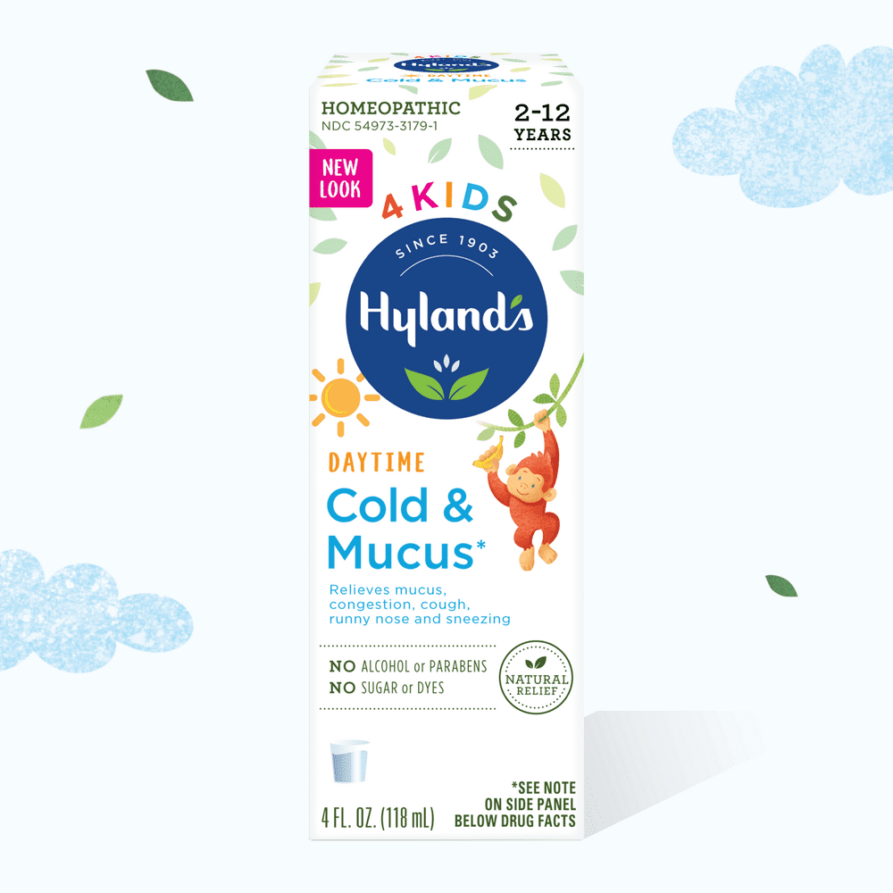Cold Medicine for Kids Ages 2+ by Hyland's, Cold & Mucus Relief Liquid, Natural Relief of Mucus