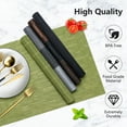 thumbnail image 4 of VCVCOO Sage Green Placemats Set of 4 - Heat Resistant Non-Slip Place mats for Dining Table, Washable Durable PVC Vinyl Woven Table Mats 12x18 inch, 4 of 10
