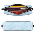 thumbnail image 2 of Rocae Blue Marble for Pen and Marker Pouch with Zipper for Men and Women, Stationery Bag Pen Holder for Work and Office, 2 of 9