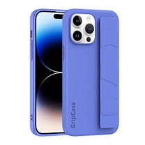 ELEHOLD for iPhone 15 Pro Max Case, Hybrid TPU Bumper PC Back with Leather Texture Shockproof Rugged Case with Wristlet Band for iPhone 15 Pro Max,Purple