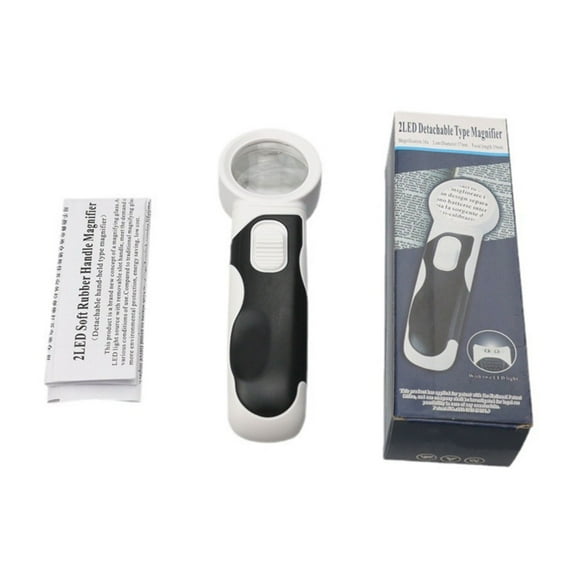 TwhqxjCN Glass with Light, 16X Handhelds Large Glass 2 LED Illuminated Light Magnifier for Senior Reading