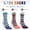 Striped MulticolorA-3pairs, variant on 3 Pairs Unisex Cotton Five Toe Mid-Calf Socks, Breathable Moisture Wicking Athletic Socks for Running Sports Large