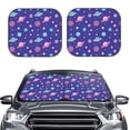 thumbnail image 2 of Balery Space Parasol para parabrisas de coche de 2 piezas | Parasol plegable para parabrisas delantero de coche para la mayoría de sedanes-Small, 2 of 6