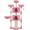 Pink, variant on Alden Design 68.5"H Large Multilevel Cat Tree Tower with Condos and Perches, Dark Gray
