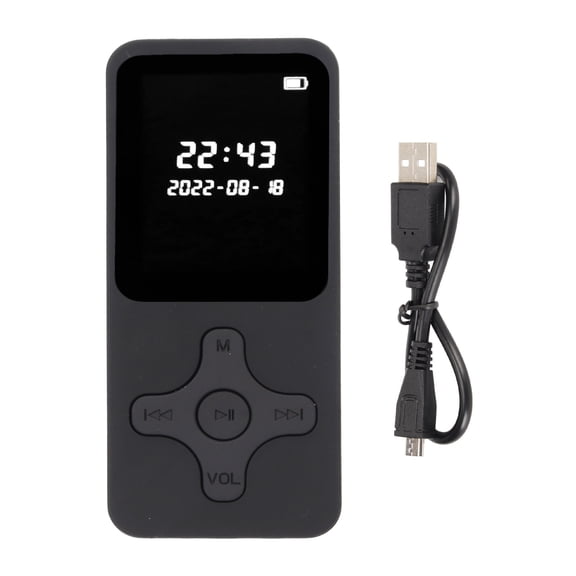 MP3 MP4 Player Bluetooth 5.0 Ultra Thin Digital LCD 1.77 Inch Screen HD Speaker FM Radio Portable HiFi Music Player Without Memory Card