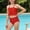Red, variant on Cethrio Bikini Swimsuits for Girl, Sleeveless Two Piece Summer High-waisted Bathing Suits Red Size 10-12