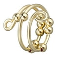 thumbnail image 2 of Loyerfyivos To My Daughter/Son Fidget Ring For Anxiety,Drive Away Your Anxiety Circle Beads Spinner Ring,Gold Silver Open Adjustable Beads Spinner Stress Relief Rings for Women Men Gifts（Gold）, 2 of 9
