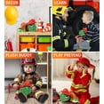 thumbnail image 4 of DolliBu Sea Turtle Firefighter Stuffed Animal - Plush Buddy Sea Turtle Fireman Toy with Red Fireman Costume Outfit and Fireman Hat, Cute Stuffed Animal Fire Fighter Doll Plush Toy for Kids - 6 Inch, 4 of 7