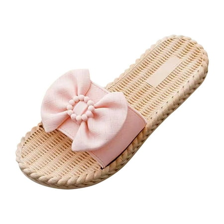 

Fsqjgq Womens Clog Sandals Women Sandals Fashion Bow Decoration Indoor and Outdoor Non Slip Light Comfortable Flat Beach Shoes Womens Water 9 Red 39