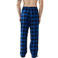 thumbnail image 6 of Onimisc Mens Pajama Pants Flannel Plaid Cotton Sleep Lounge Pants Warm Sleepwear Pants PJ Bottoms with Pockets and Button Fly, 3 Pack, 6 of 10