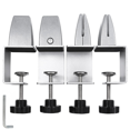 thumbnail image 1 of Heavy Duty Sneeze Guard Clamp for 1/8 Inch to 1 Inch Thick Panel,Desk Partition Support Clamps Desktop Divider Holder, 1 of 7