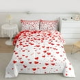 thumbnail image 2 of Castle Fairy Love Heart Print Bedding Comforter Set 2pcs for Teenagers Female Women,Romantic Valentine's Day Twin Comforter Sets Microfiber,Red Couple Lover Breathable Bedding Set, 2 of 8