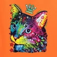 thumbnail image 5 of Wild Bobby Dean Russo Cat Wearing a Crown Thinking Cat Crowned Cat Lover Men Graphic Tank Top, Orange, Small, 5 of 5