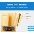thumbnail image 3 of 20 Pcs Sacs Alimentaires en Papier Kraft à Fermeture Éclair Autoportante, Pochette en Papier Brun avec Fenêtre Transparente, Sac de Rangement Alimentaire Réutilisable, Pain Noix Cadeau Grains de Café Bijoux 10 * 15 cm, 3 of 5