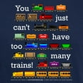 thumbnail image 3 of CafePress - Too Many Trains White Lettering T Shirt - Men's Classic Graphic Cotton T-Shirt, 3 of 4