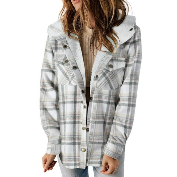 Women's Long Sleeve Wool Hooded Autumn and Winter Warm Coat