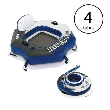 - Intex River Run Inflatable Tube (4 Pack) and Mega Chill Floating Beverage Cooler
