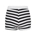 thumbnail image 6 of Limited Time Sales of The Day! lcziwo Striped Shorts for Women Colorblock Button Front Elastic Low Waist Shorts Comfy Slim Fit Pajama Shorts Black XXL, 6 of 7