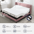 thumbnail image 6 of MUZZ Modern Design Luxury Queen Size Motorized Adjustable Bed Base Frame with Head and Foot Incline,Smart Electric Bed with Wireless Remote(King/Twilight Pink), 6 of 12