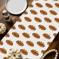 thumbnail image 2 of ERUNPONLY Orange Leopard Pumpkin Fall Table Runner - 72 Inch Long Thanksgiving Sunflower Botanical Cotton Linen Blended Dress Scarves Farmhouse Table Runner for Kitchen Dining, Coffee Table, 16"x72", 2 of 8