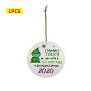 Christmas Grinch Hand Ornament 2020 Stink Stank Stunk Holiday Personalized Face Mask Cartoon Hanging Decorations