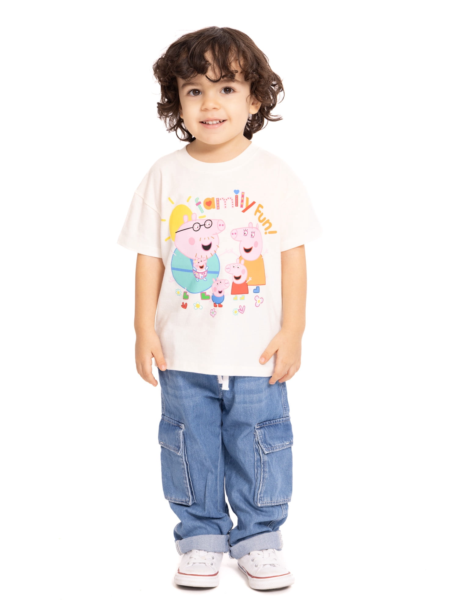 Peppa Pig Toddler Graphic Crewneck Tee with Short Sleeves, Sizes 12M-5T