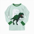thumbnail image 6 of TOWED22 Toddler Baby Girl Boy Clothing Set 2 Piece Long Sleeve Graphic T Shirt and Pull on Pants Soft Cotton Print Fall Winter Outfits Clothes(Green,2-3 Y), 6 of 6