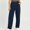 Navy, variant on BUIGTTKLOP Corduroy Pants for Women Fall Winter High Waisted Lounge Pants Straight Wide Leg Loose Fit Trousers