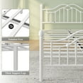 thumbnail image 6 of E-Motie Metal Bed Frame Full Size with Vintage Victorian Headboard & Footboard, White, 6 of 8