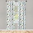 thumbnail image 3 of Ambesonne Cactus Curtains, Blossomin Watercolor, Pair of 28"x84", Multicolor, 3 of 5