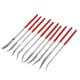 thumbnail image 1 of Juego de limas de diamante yuxing curvas en miniatura color plata rojo, 1 of 5