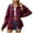 Red, variant on MELDVDIB Womens Button-Up Plaid Jackets Shirt Vintage Turn Down Neck Light Weight Coats Fall Long Sleeve Oversized Lounge Comfy Outerwear Tops