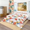 thumbnail image 1 of Designart 'Imprints Strelitzia Flowers Mix Repeat Pattern' Tropical Bedding Set - Duvet Cover & Shams, 1 of 4