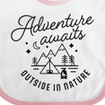 thumbnail image 4 of Inktastic Adventure Awaits Outside in Nature with Tent and Mountains Boys or Girls Baby Bib, 4 of 4