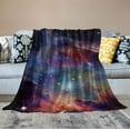 thumbnail image 2 of Nawypu  Soft Galaxy Blanket Full Size Purple Nebula Throw Blanket Universe Small Outer Space Adult and Child Comfy Home for Living Room Sofa Nap Cozy Pretty Abstract Art Printed Design Gifts, 2 of 6