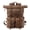 Khaki, variant on Leather Wax Canvas Backpack, Water Resistant Roll Top Travel Rucksack with Padded Breathable Shoulder Straps