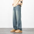 thumbnail image 3 of Enssy Men's Jeans Straight Leg Fit | Vintage Loose Casual Denim, 3 of 8