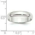 thumbnail image 4 of Solid 10k White Gold 5.2mm Half Round Wedding Band Size 9 - Ring Size 9.0, 4 of 7