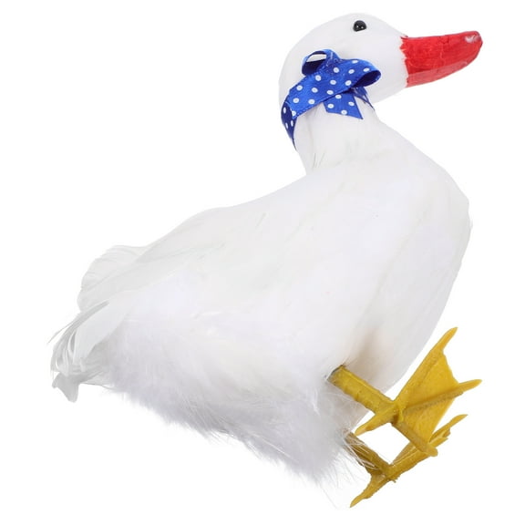 unbranded  Duck Garden Decor Figurine Decoration Funny Animal Model Statue White