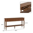 thumbnail image 4 of Modern Entry Table with Drawer Storage - Medium Brown Oak, 4 of 14