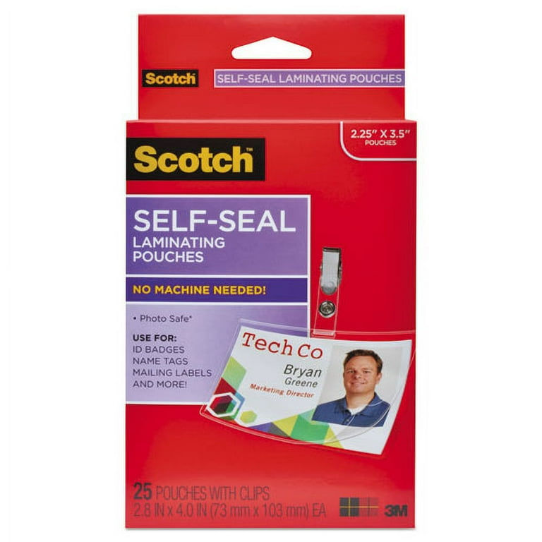 Self-Sealing Laminating Pouches, 12.5 mil, 2.31 Self-Sealing Laminating Pouches, 12.5 mil, 2.31