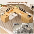thumbnail image 5 of Fluted 78.7" L Shaped Computer Desk with 6 Drawers, Corner Office Desk, 5 of 7
