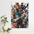 thumbnail image 5 of My Hero Academia Tapestry, Anime Wall Poster Art, Wall Tapestry For Bedroom Living Room Dorm Room, Wall Hanging For Festival Party Events Background Photography Backdrop, 60x40 Inch, 5 of 9