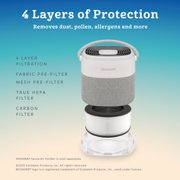 Bionaire True HEPA Sense Air Purifier for Rooms Up to 413 sq. ft with 4-in-1 Filtration & Aromatherapy, Sunrise Wake-Up Light and Red Light Sleep Support - White