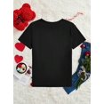 thumbnail image 3 of EMERY ROSE Casual Loose Floral Short Sleeve Round Neck T-Shirt For Women, Suitable For Summer, 3 of 5