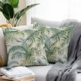 thumbnail image 2 of Tropical Plant Outdoor Waterproof Pillow Covers 20x20 Pack of 2 Green Leaf Palm Leaf Nature Decorative Outdoor Pillow Covers Square Cushion Cases for Patio Furniture Pergola Couch, 2 of 4